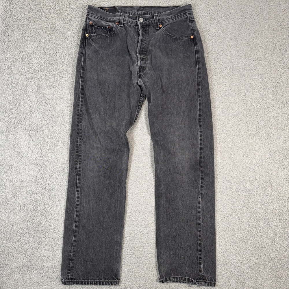Levis Jeans 501xx Made in USA Mens 34x32 (Fits 32x31) Black 90s Great Fade